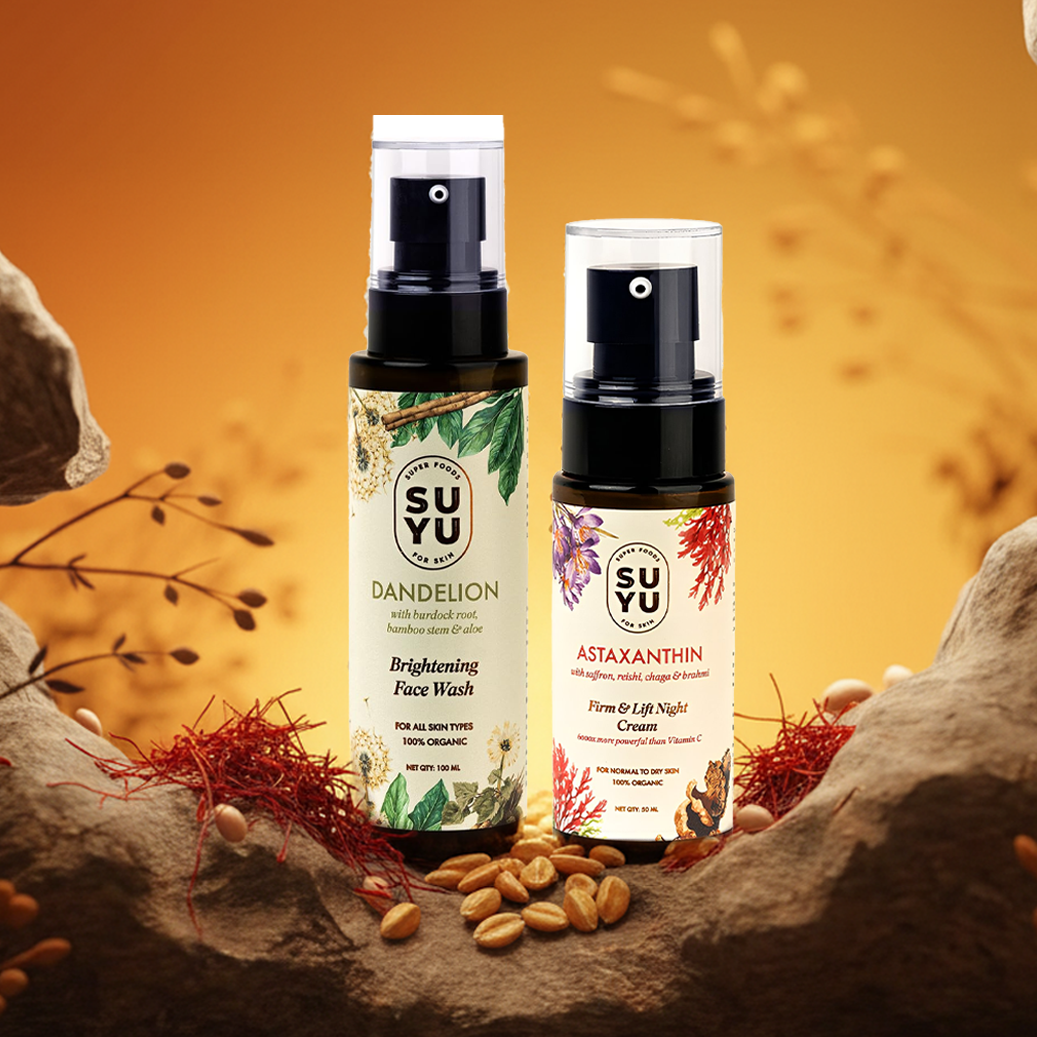 Night Restore Duo Bundle --- Astaxanthin Firm & Lift Night Cream  --- Dandelion Brightening Face Wash