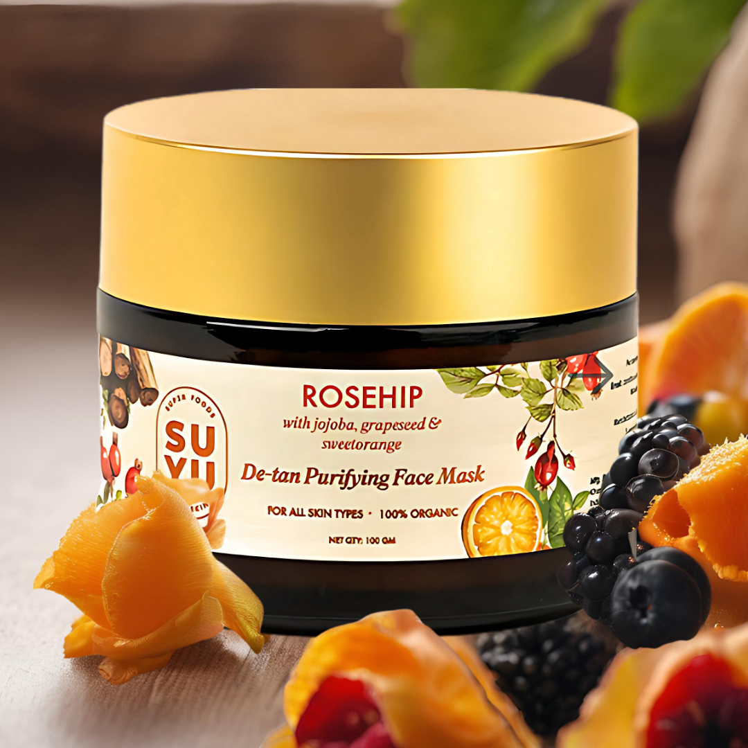 Rosehip De-Tan Purifying Face Mask